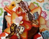 チョコ蝶々の華やかデコ作り方12写真