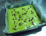 抹茶とホワイトチョコのブラウニーケーキ作り方5写真