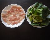 小松菜とささみで！　ナムル風塩焼きそば♡作り方1写真