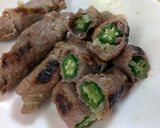 塩麹でオクラともやしの豚肉巻作り方11写真