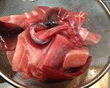 マグロのすき身の南蛮漬け作り方1写真