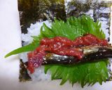 細巻き(いわしの甘露煮・青しそ・梅)作り方5写真