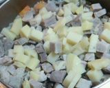 片手鍋で炊き込みご飯。ゆで塩豚とタケノコ作り方5写真