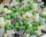片手鍋で炊き込みご飯。ゆで塩豚とタケノコ作り方7写真