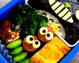 ウィンナーでまっくろくろすけ♡キャラ弁作り方8写真