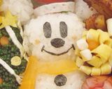 ミッキー雪だるま★キャラ弁作り方5写真