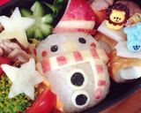 雪だるま弁当★作り方4写真