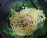 小松菜とベーコンのペペロンチーノ風焼そば作り方6写真