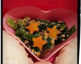 キャラ弁に♡ほうれん草のごま和えで彩り♡作り方6写真