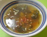 袋ラーメン１個で家族みんなの漬物スープ作り方6写真