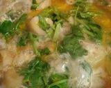 調味料は3・2・1…セリと麩のすき煮風丼作り方5写真