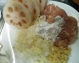 ヘルシーで豪華レンコンの鶏ひき肉はさみ蒸作り方1写真