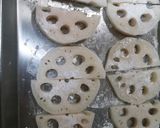 ヘルシーで豪華レンコンの鶏ひき肉はさみ蒸作り方4写真