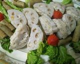 ヘルシーで豪華レンコンの鶏ひき肉はさみ蒸作り方7写真