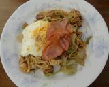 焼き豚卵飯風やきそば作り方4写真