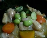 鳥モモ肉と野菜のトロっとした煮物作り方7写真
