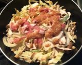 キノコと豚の信州味噌焼きそば作り方1写真