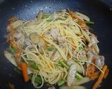 豚肉とごぼうの香味ソースパスタ作り方7写真
