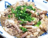 イカわたのげそ豆腐炒め作り方4写真
