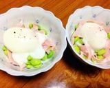 綺麗✨枝豆とハムと温泉卵のサラダ作り方4写真
