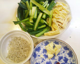 おばんざいパスタ(じゃこと揚げと小松菜)作り方1写真