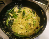 おばんざいパスタ(じゃこと揚げと小松菜)作り方4写真