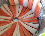 お祝い誕生日おしゃれカニカマサラダケーキ作り方5写真