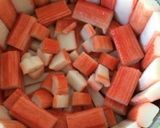 お祝い誕生日おしゃれカニカマサラダケーキ作り方6写真