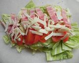 レンジで簡単★春キャベトマトのチーズ蒸し作り方1写真