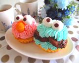 エルモ＆クッキーモンスターのカップケーキ作り方10写真
