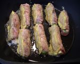 オクラとチーズのブタ肉巻き。作り方4写真