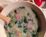 濃厚♪ほうれん草とウインナの豆乳スープ作り方9写真
