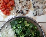 余ったお鍋の材料で＊牡蠣と冬野菜のパスタ作り方1写真