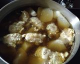 大根と鶏肉団子の煮物作り方4写真