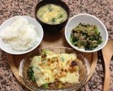 カブとブロッコリーの肉味噌チーズ焼き作り方9写真