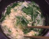 水菜の卵とじスープ①作り方3写真