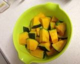 かぼちゃと大豆のサラダ作り方1写真