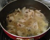 肉団子と野菜の素揚げ、リンゴ甘酢あんかけ作り方3写真