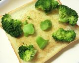 ブロッコリーのダシダ塩昆布トースト作り方2写真