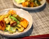 キャベツとお揚げの醤油麹炒め作り方6写真