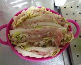 レンジで５分！豚と白菜のミルフィーユ鍋作り方2写真