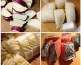 鮭&さつまいも&白菜のクリーム煮作り方1写真