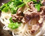 牛肉とミツバの＊多国籍風冷たいビーフン作り方4写真