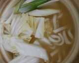 鮭と白菜と卵入り味噌煮込みうどん作り方6写真