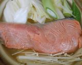 鮭と白菜と卵入り味噌煮込みうどん作り方7写真