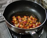 肉団子と野菜の素揚げ、リンゴ甘酢あんかけ作り方7写真