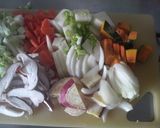 わが家の定番10　具だくさん味噌汁作り方1写真