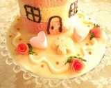 超簡単お菓子の家♪春のロールケーキハウス作り方8写真