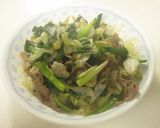 ニンニクの葉炒め物作り方5写真