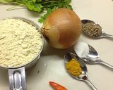 北インドの朝食クレープ：ひよこ豆のチーラ作り方1写真